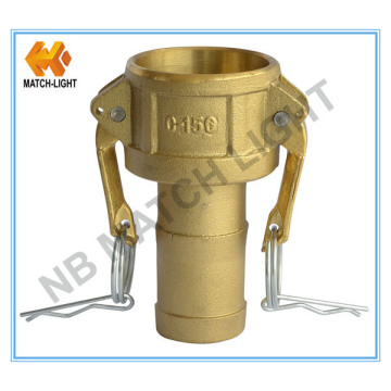 Brass Coupler Type C Camlock Coupling with Grooved Hose-Shank